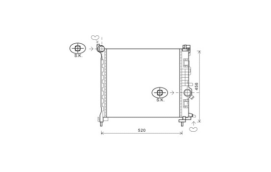 Kylare, motorkylning 37002561 International Radiators