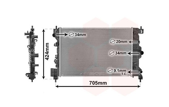 Kylare, motorkylning 37002666 International Radiators