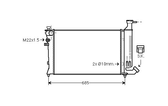 Kylare, motorkylning 40002136 International Radiators