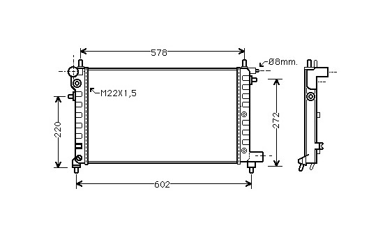 Kylare, motorkylning 40002149 International Radiators
