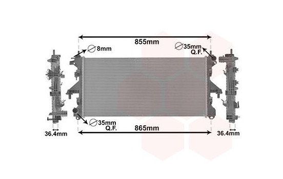 Kylare, motorkylning 40002304 International Radiators, bild 2