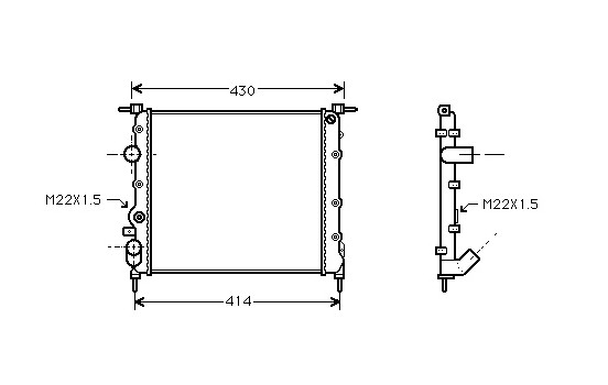 Kylare, motorkylning 43002260 International Radiators