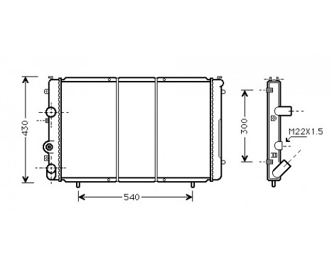 Kylare, motorkylning 43002274 International Radiators