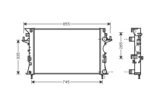 Kylare, motorkylning 43002300 International Radiators