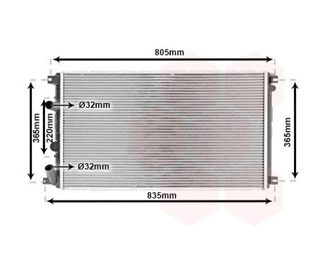 Kylare, motorkylning 43002361 International Radiators, bild 2