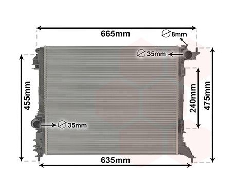 Kylare, motorkylning 43012709 International Radiators