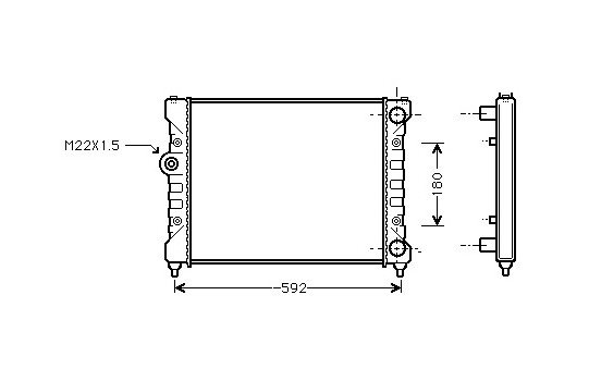 Kylare, motorkylning 49002024 International Radiators