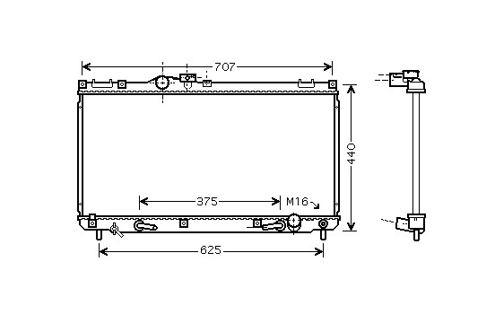 Kylare, motorkylning 53002322 International Radiators