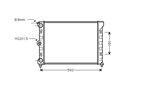 Kylare, motorkylning 58002011 International Radiators