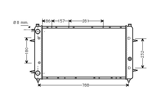 Kylare, motorkylning 58002114 International Radiators