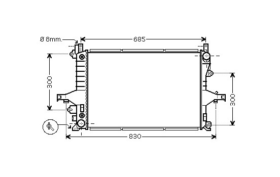 Kylare, motorkylning 59002117 International Radiators