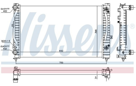 Kylare, motorkylning 60229 Nissens