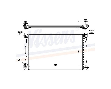 Kylare, motorkylning 60231A Nissens