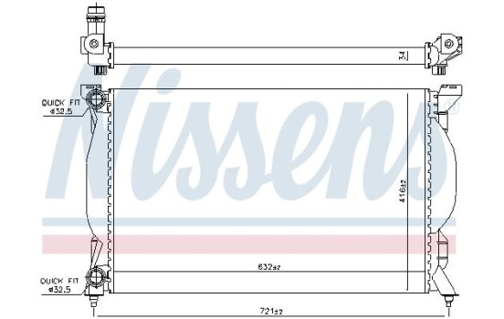 Kylare, motorkylning 60304A Nissens