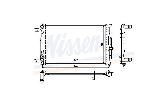 Kylare, motorkylning 60308A Nissens