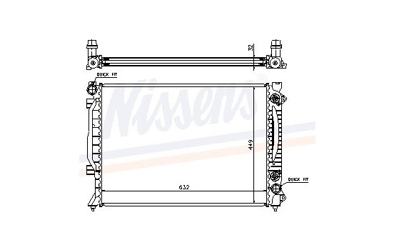 Kylare, motorkylning 60423A Nissens