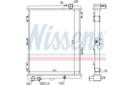 Kylare, motorkylning 604411 Nissens