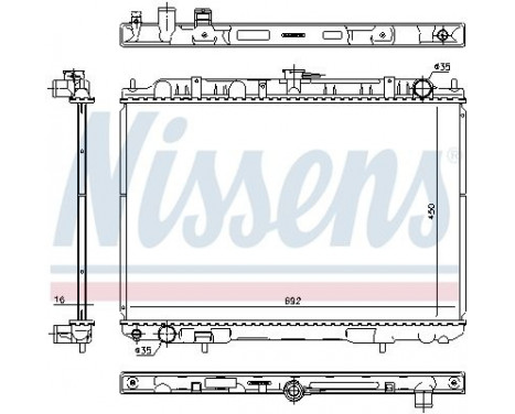 Kylare, motorkylning 606161 Nissens