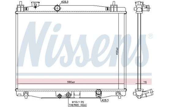 Kylare, motorkylning 606183 Nissens