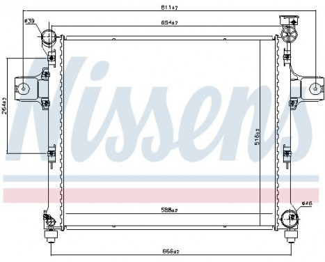 Kylare, motorkylning 606254 Nissens