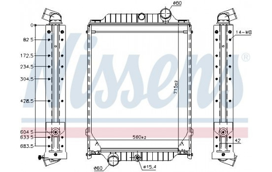Kylare, motorkylning 606366 Nissens