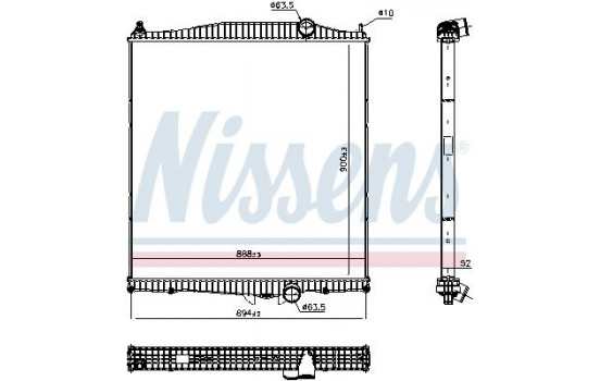 Kylare, motorkylning 606368 Nissens