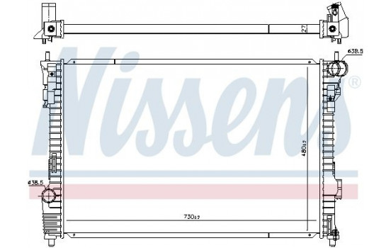 Kylare, motorkylning 606536 Nissens