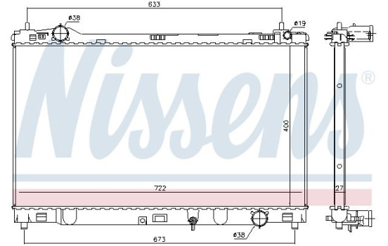 Kylare, motorkylning 606547 Nissens