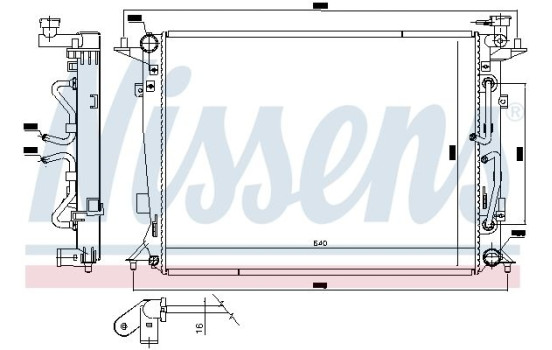 Kylare, motorkylning 606553 Nissens