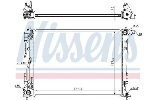 Kylare, motorkylning 606604 Nissens