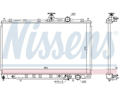Kylare, motorkylning 606650 Nissens