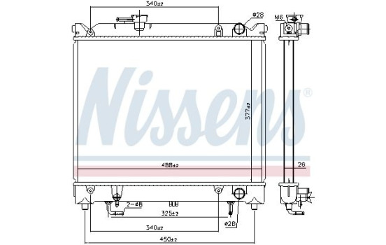 Kylare, motorkylning 606692 Nissens