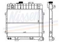 Kylare, motorkylning 60674 Nissens