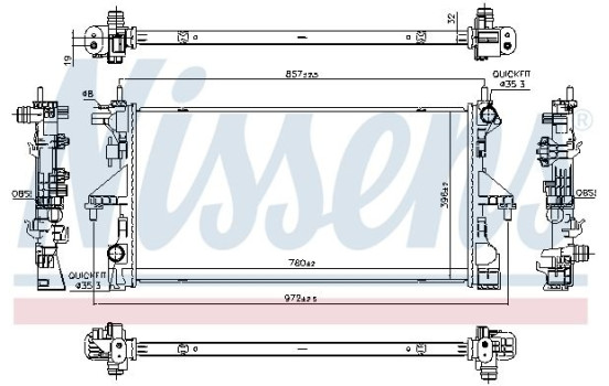 Kylare, motorkylning 606756 Nissens, bild 6
