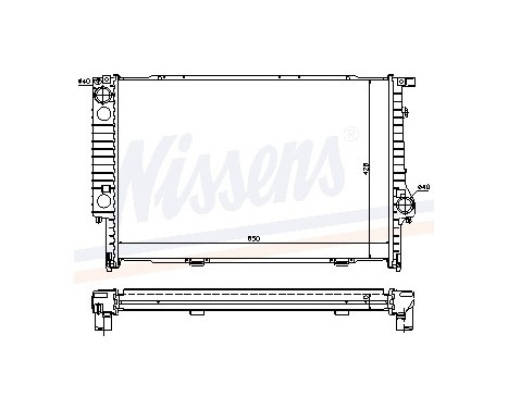 Kylare, motorkylning 60693A Nissens