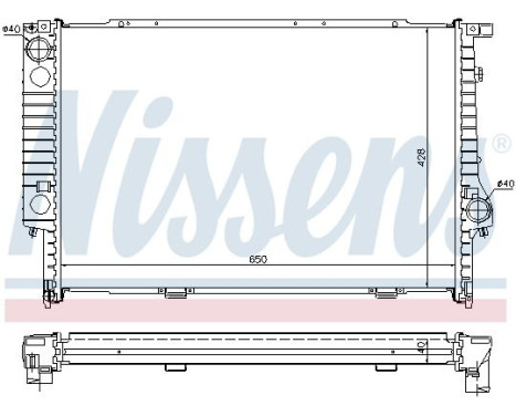 Kylare, motorkylning 60693A Nissens, bild 2