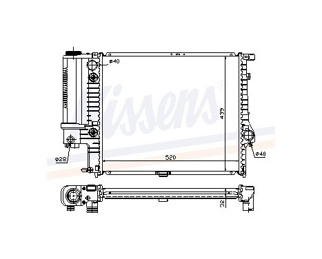 Kylare, motorkylning 60709A Nissens