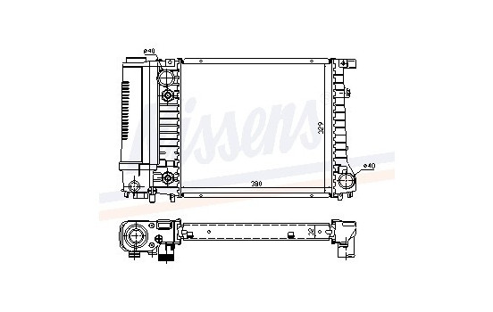 Kylare, motorkylning 60731A Nissens