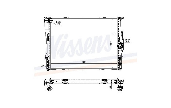 Kylare, motorkylning 60786A Nissens