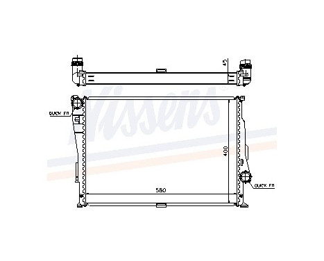 Kylare, motorkylning 60806 Nissens