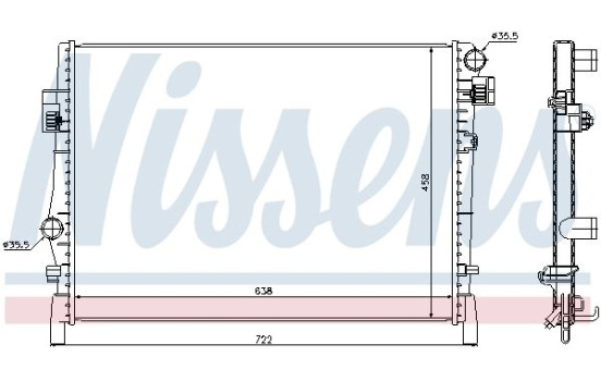 Kylare, motorkylning 61027 Nissens, bild 2