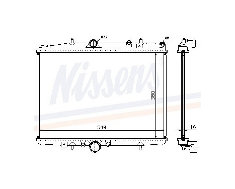 Kylare, motorkylning 61291A Nissens