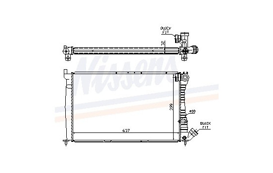 Kylare, motorkylning 61349A Nissens