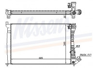 Kylare, motorkylning 61398A Nissens