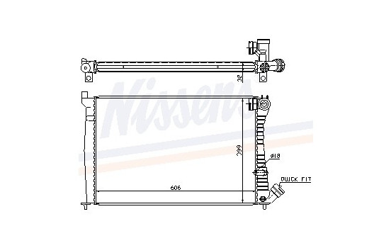 Kylare, motorkylning 61398A Nissens