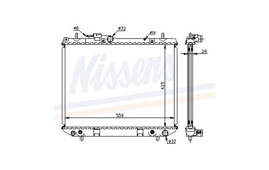 Kylare, motorkylning 61741A Nissens