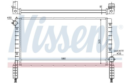 Kylare, motorkylning 61768 Nissens