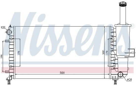Kylare, motorkylning 617858 Nissens