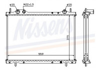 Kylare, motorkylning 61792A Nissens