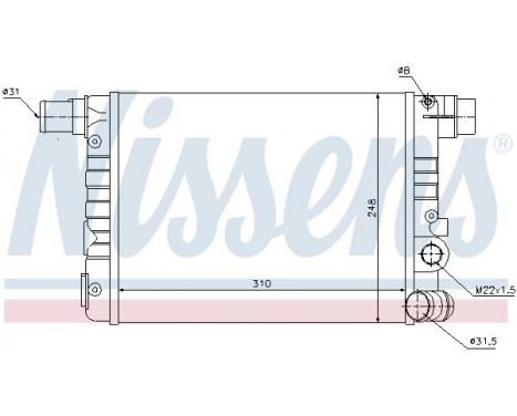 Kylare, motorkylning 61805 Nissens, bild 2